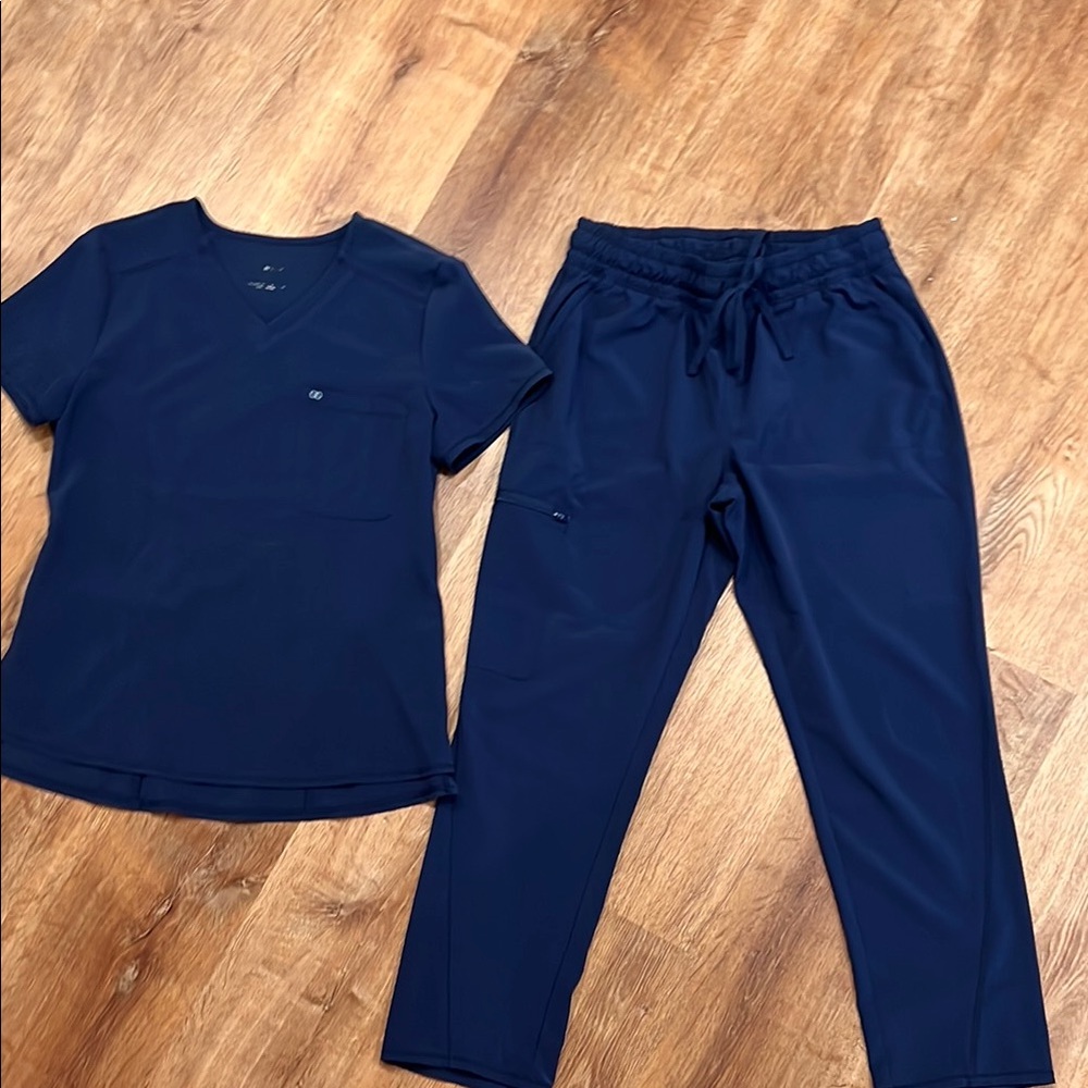 Navy Blue Scrub Set